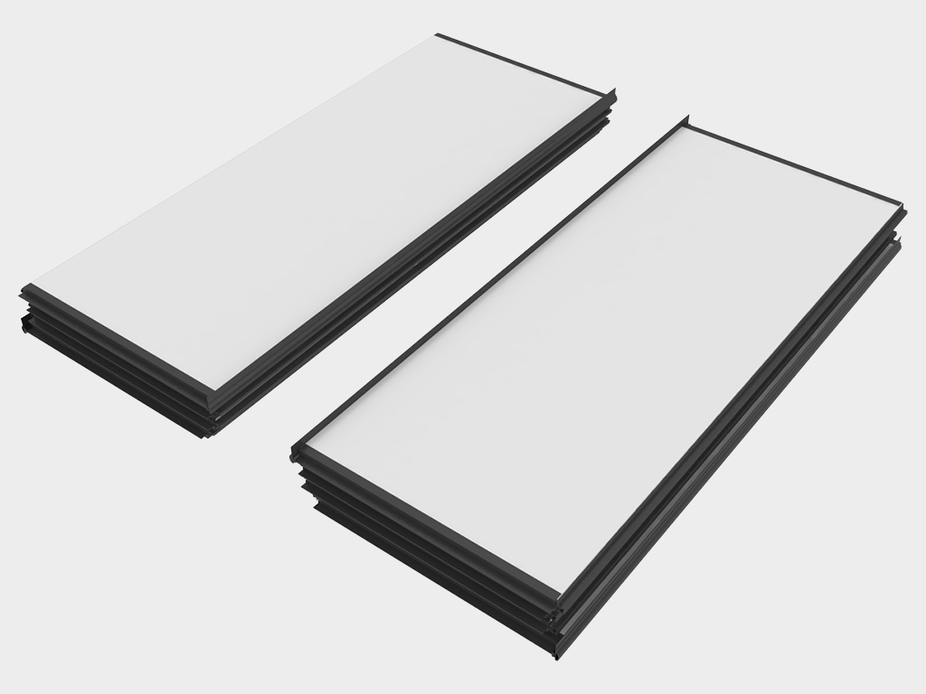 Polotno to‘liq yig‘ilgan holda yetkazib beriladi (po‘lat sendvich-panellar, hinglar, roliklar, rezina muhrlar).